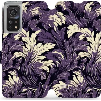 Pouzdro na mobilní telefon Flipové pouzdro Mobiwear - Xiaomi Mi 10T Pro - VA46S Fialové rostliny (Knížkové flip pouzdro, obal, kryt na mobil Xiaomi Mi 10T Pro - VA46S Fialové rostliny, materiál Umělá kůže + TPU - ochrana 360°, stojánek, silikonová vanička, magnetické zavírání)