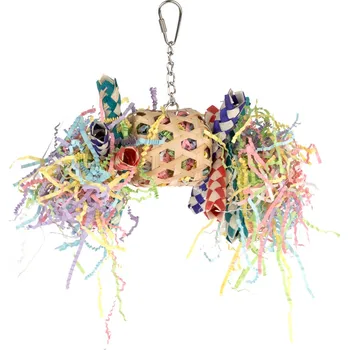 Hračka pro ptáka TIAKI Hračka k trhání z bambusu a papíru 18x13x12 cm pro ptáky