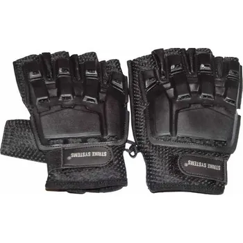 Rukavice STRIKE SYSTEMS® STRIKE bezprstové rukavice s chráničem kloubů - Černá - L