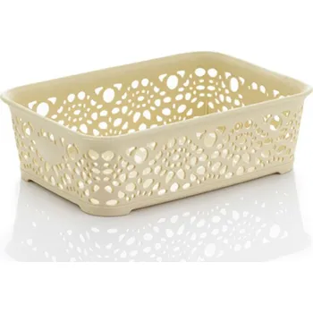 Úložný box MEGA PLAST Košík MONACO XS krémový