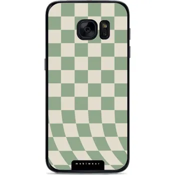 Pouzdro na mobilní telefon Lesklý kryt Mobiwear Glossy - Samsung Galaxy S7 - GA58G Zelená a béžová šachovnice (Prémiové lesklé pouzdro, obal, kryt Mobiwear Glossy na mobil Samsung Galaxy S7 - GA58G Zelená a béžová šachovnice, materiál Plast + TPU silikon - krytí po všech stranách,)