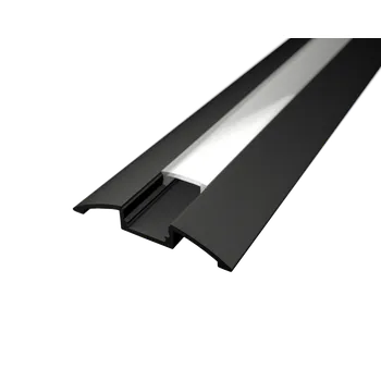 LED lišta Nástěnný profil lišta pro LED pásky N4 černý - profil lišta + Nacvakávací čirý difuzor 1m - LED Solution - LP104B-1M_09101 - LP104B-1M_09101