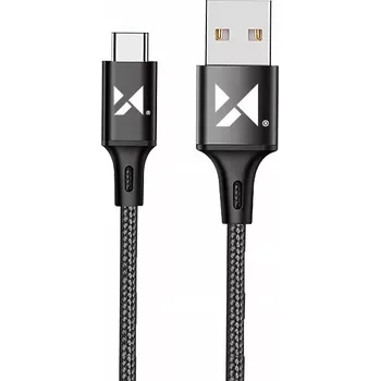 Datový kabel Datový kabel Wozinsky s konektorem USB-C 2A, 2m, černý (Wozinsky cable USB - USB Type C 2,4A 2m black(WUC-C2B))