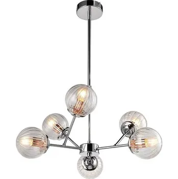 Chromový závěsný lustr Best pro žárovku 6x E14 - Candellux - 36-67272 - 36-67272