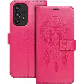 Pouzdro na mobilní telefon Flipové pouzdro Coolcase Mezzo na mobil Samsung Galaxy A53 5G Magenta lapač snů (Flip kryt či obal Forcell MEZZO na mobil Samsung Galaxy A53 5G - Magenta lapač snů)