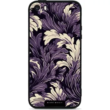Pouzdro na mobilní telefon Lesklý kryt Mobiwear Glossy - Apple iPhone 5 / 5S / SE - GA46G Fialové rostliny (Prémiové lesklé pouzdro, obal, kryt Mobiwear Glossy na mobil Apple iPhone 5 / 5S / SE - GA46G Fialové rostliny, materiál Plast + TPU silikon - krytí po všech stranách,)