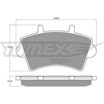 Brzdová destička Sada brzdových destiček, kotoučová brzda TOMEX Brakes TX 13-02