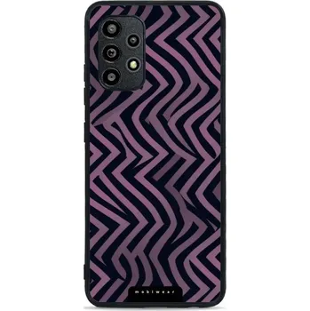 Pouzdro na mobilní telefon Lesklý kryt Mobiwear Glossy - Samsung Galaxy A32 4G - GA55G Fialové klikyháky (Prémiové lesklé pouzdro, obal, kryt Mobiwear Glossy na mobil Samsung Galaxy A32 4G - GA55G Fialové klikyháky, materiál Plast + TPU silikon - krytí po všech stranách,)