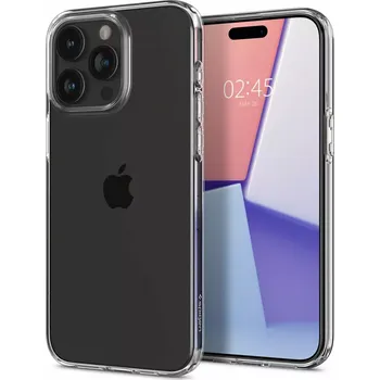 Pouzdro na mobilní telefon Silikonové pouzdro SPIGEN Crystal Flex na mobil Apple iPhone 15 Pro - čiré (Silikonový kryt či obal SPIGEN Crystal Flex na mobilní telefon Apple iPhone 15 Pro Clear Transparent)