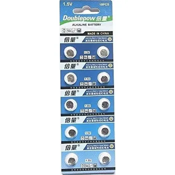 Článková baterie 10x DOUBLEPOW AG1 LR621 1.5V alkalické baterie