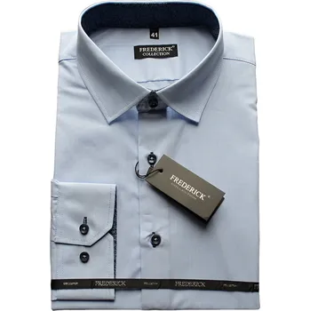 Pánská košile Pánská košile s dlouhým rukávem - střih REGULAR - vzor F427 - světle modrá barva - 50