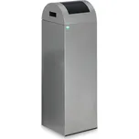 Nádoba na odpad, ocelový plech, samozhášecí, 89 litrů, stříbrná, antracitová klapka pro vhazování