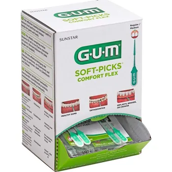 Zubní kartáček GUM Soft-Picks Comfort FLEX pogumovaná párátka MINT (medium), 2x100ks