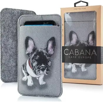 Pouzdro na tablet Univerzální kapsičkové pouzdro SLIM UP FELT POUCH CABANA Buldoček 14x20cm pro tablety do 7 palců (Univerzální kapsička SLIM UP FELT POUCH CABANA FOR TABLET 7' MINE COON CAT 14x20cm)