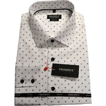 Pánská košile Pánská košile s dlouhým rukávem - střih SLIM - vzor F761 - 48