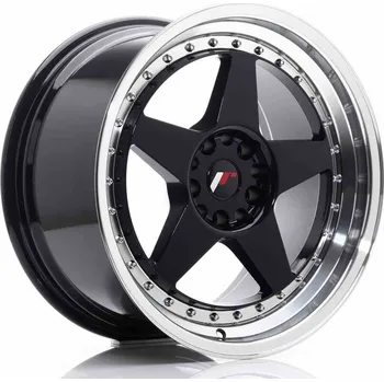 Alu kolo JR Wheels JR6 18x9 ET20-35 5H BLANK Gloss Black w/Machined Lip