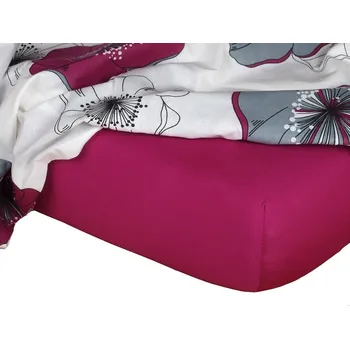 Prostěradlo Jersey prostěradlo ostružinová - 90x200/20 cm jednolůžko