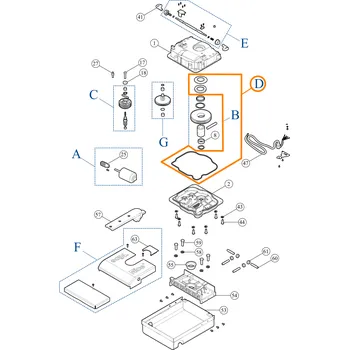 Pohon brány Nice PRXM04 set těsnění pro podzemní pohon brány XME2024 | XME2124