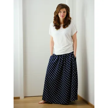 Dámská sukně Dlouhá sukně puntík s kapsami Velikost: S