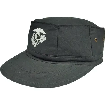 Klobouk TEESAR USA Čepice námořní pěchoty černá Utility Cap USMC RipStop Teesar® Velikost: Medium (bílý znak)