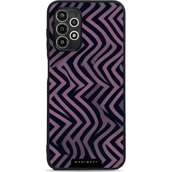 Pouzdro na mobilní telefon Lesklý kryt Mobiwear Glossy - Samsung Galaxy A13 4G - GA55G Fialové klikyháky (Prémiové lesklé pouzdro, obal, kryt Mobiwear Glossy na mobil Samsung Galaxy A13 4G - GA55G Fialové klikyháky, materiál Plast + TPU silikon - krytí po všech stranách,)