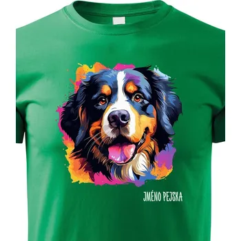 Chlapecké tričko Dětské tričko Bernský salašnícky pes, Barva Zelená, Velikost 110 cm/4 roky, Canvas Dětské tričko 2428