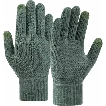 Rukavice Pletené zimní rukavice na dotykový displej mobilu - Zelené (5907769307843) (Hezoučké rukavice Winter braided phone gloves - green)