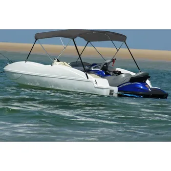 Plachta na motorové vozidlo vidaXL Bimini stříška se 3 oblouky 183 x 196 x 137 cm [94801] Barva: antracitová