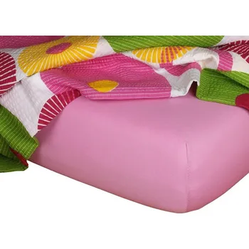 Prostěradlo Jersey prostěradlo růžová - 60x120/10 cm postýlka