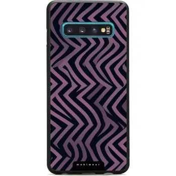 Pouzdro na mobilní telefon Lesklý kryt Mobiwear Glossy - Samsung Galaxy S10 - GA55G Fialové klikyháky (Prémiové lesklé pouzdro, obal, kryt Mobiwear Glossy na mobil Samsung Galaxy S10 - GA55G Fialové klikyháky, materiál Plast + TPU silikon - krytí po všech stranách, neošoupatelný)