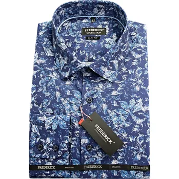 Pánská košile Pánská košile s dlouhým rukávem - střih SLIM - vzor F678 - 37