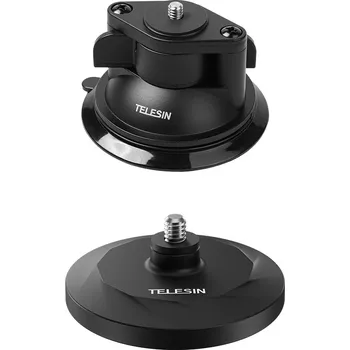 Příslušenství pro videokameru Telesin Set přísavka a magnet s 1/4" závitem pro uchycení kamer insta360 a další