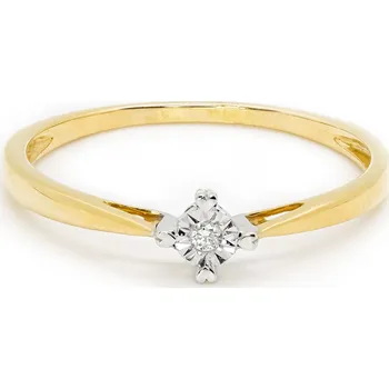 Prsten Zásnubní prsten ze žlutého zlata s diamantem 51565