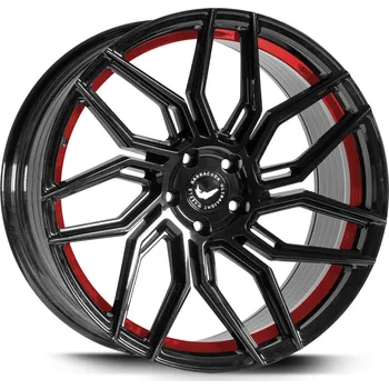 Auto-moto Barracuda DRAGOON černá lesklá / červený lem 10×20" 5×110 ET 40