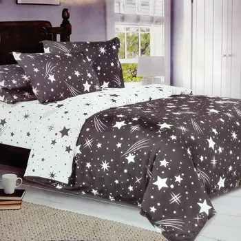 Povlečení RUI BANG 7-dílné povlečení- Hvězdy a křivky - šedá