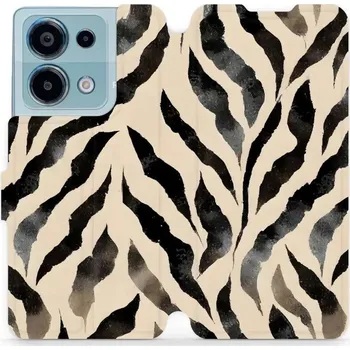 Pouzdro na mobilní telefon Flipové pouzdro Mobiwear - Xiaomi Redmi Note 13 Pro 4G / Poco M6 Pro 4G - VA53S Zebří (Knížkové flip pouzdro, obal, kryt na mobil Xiaomi Redmi Note 13 Pro 4G / Poco M6 Pro 4G - VA53S Zebří, materiál Umělá kůže + TPU - ochrana 360°, stojánek, silikonová)