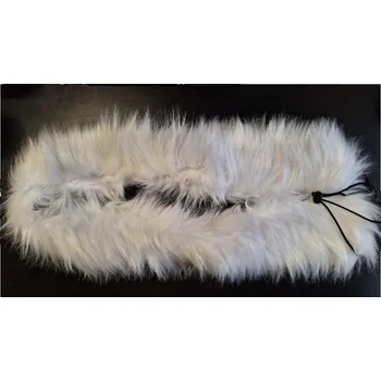 Korbička HappyBee Kožešinový límec na kočárek, White