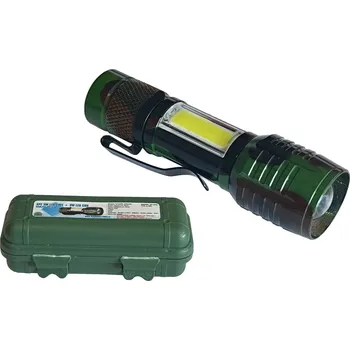 Svítilna Konnoc S-601 USB nabíjecí svítilna 3W CREE + 3W COB ZOOM maskovací