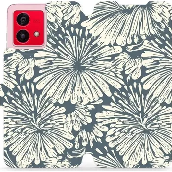 Pouzdro na mobilní telefon Flipové pouzdro Mobiwear - Motorola Moto G84 - VA42S Exploze květů (Knížkové flip pouzdro, obal, kryt na mobil Motorola Moto G84 - VA42S Exploze květů, materiál Umělá kůže + TPU - ochrana 360°, stojánek, silikonová vanička, magnetické zavírání)