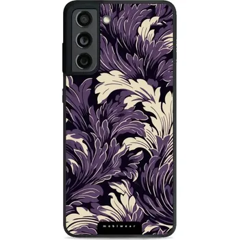 Pouzdro na mobilní telefon Lesklý kryt Mobiwear Glossy - Samsung Galaxy S21 FE - GA46G Fialové rostliny (Prémiové lesklé pouzdro, obal, kryt Mobiwear Glossy na mobil Samsung Galaxy S21 FE - GA46G Fialové rostliny, materiál Plast + TPU silikon - krytí po všech stranách, neošoupateln