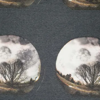 Úplet 15886 černý, strom v kruhu š.135