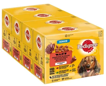 Krmivo pro psa Pedigree Dog Senior kapsička Multipack Chicken/Beef/Poultry/Lamb 48x 100 g