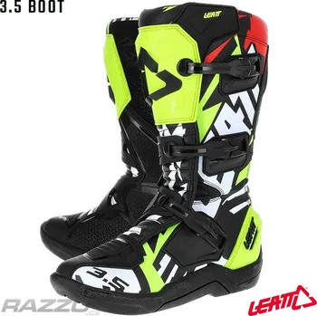 Moto obuv Boty na motokros Leatt Moto 3.5 Boot Zebra 2023 10 US
