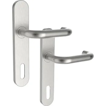 Dveřní kování Rostex Perun štítové dveřní kování - klika-klika pro klíč 72mm nerez