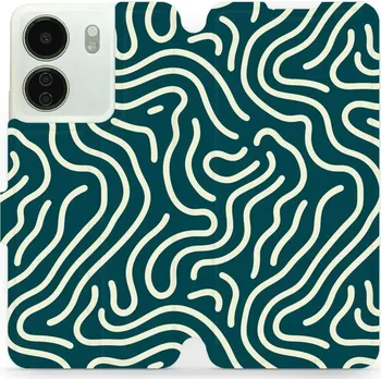 Pouzdro na mobilní telefon Flipové pouzdro Mobiwear - Xiaomi Redmi 13C / Poco C65 - VA61S Béžové linky (Knížkové flip pouzdro, obal, kryt na mobil Xiaomi Redmi 13C / Poco C65 - VA61S Béžové linky, materiál Umělá kůže + TPU - ochrana 360°, stojánek, silikonová vanička, magnetické)