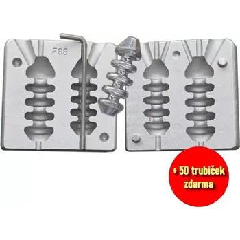 Forma na odlévání FORMA NA OLOVO KRMÍTKO 60,80G + 50 TRUBIČEK 3MM ZDARMA (Forma na olovo F-88)