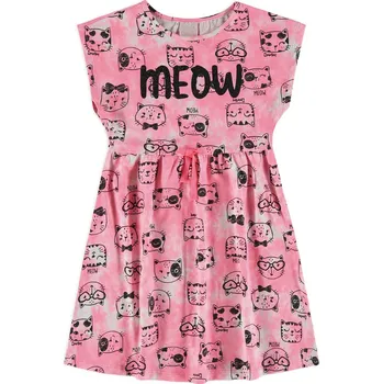 Dívčí šaty Dívčí šaty QUIMBY KOČIČKY růžové Velikost: 104