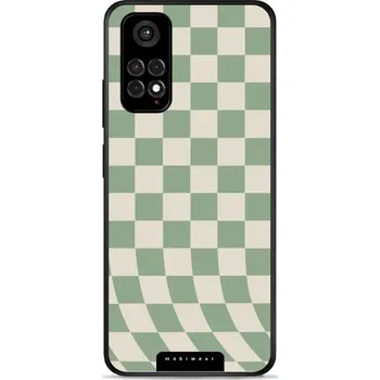 Pouzdro na mobilní telefon Lesklý kryt Mobiwear Glossy - Xiaomi Redmi Note 11 / 11S - GA58G Zelená a béžová šachovnice (Prémiové lesklé pouzdro, obal, kryt Mobiwear Glossy na mobil Xiaomi Redmi Note 11 / 11S - GA58G Zelená a béžová šachovnice, materiál Plast + TPU silikon - krytí p
