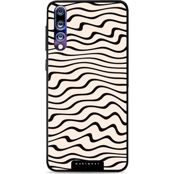 Pouzdro na mobilní telefon Lesklý kryt Mobiwear Glossy - Huawei P20 Pro - GA62G Vlnky na béžové (Prémiové lesklé pouzdro, obal, kryt Mobiwear Glossy na mobil Huawei P20 Pro - GA62G Vlnky na béžové, materiál Plast + TPU silikon - krytí po všech stranách, neošoupatelný potisk, tenké)