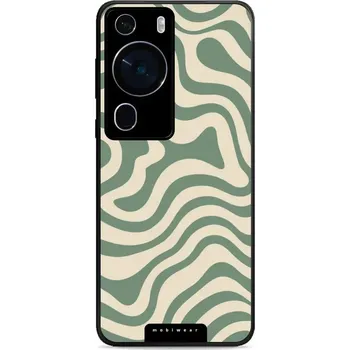 Pouzdro na mobilní telefon Lesklý kryt Mobiwear Glossy - Huawei P60 Pro - GA57G Zelené a béžové zkrouceniny (Prémiové lesklé pouzdro, obal, kryt Mobiwear Glossy na mobil Huawei P60 Pro - GA57G Zelené a béžové zkrouceniny, materiál Plast + TPU silikon - krytí po všech stranách,)